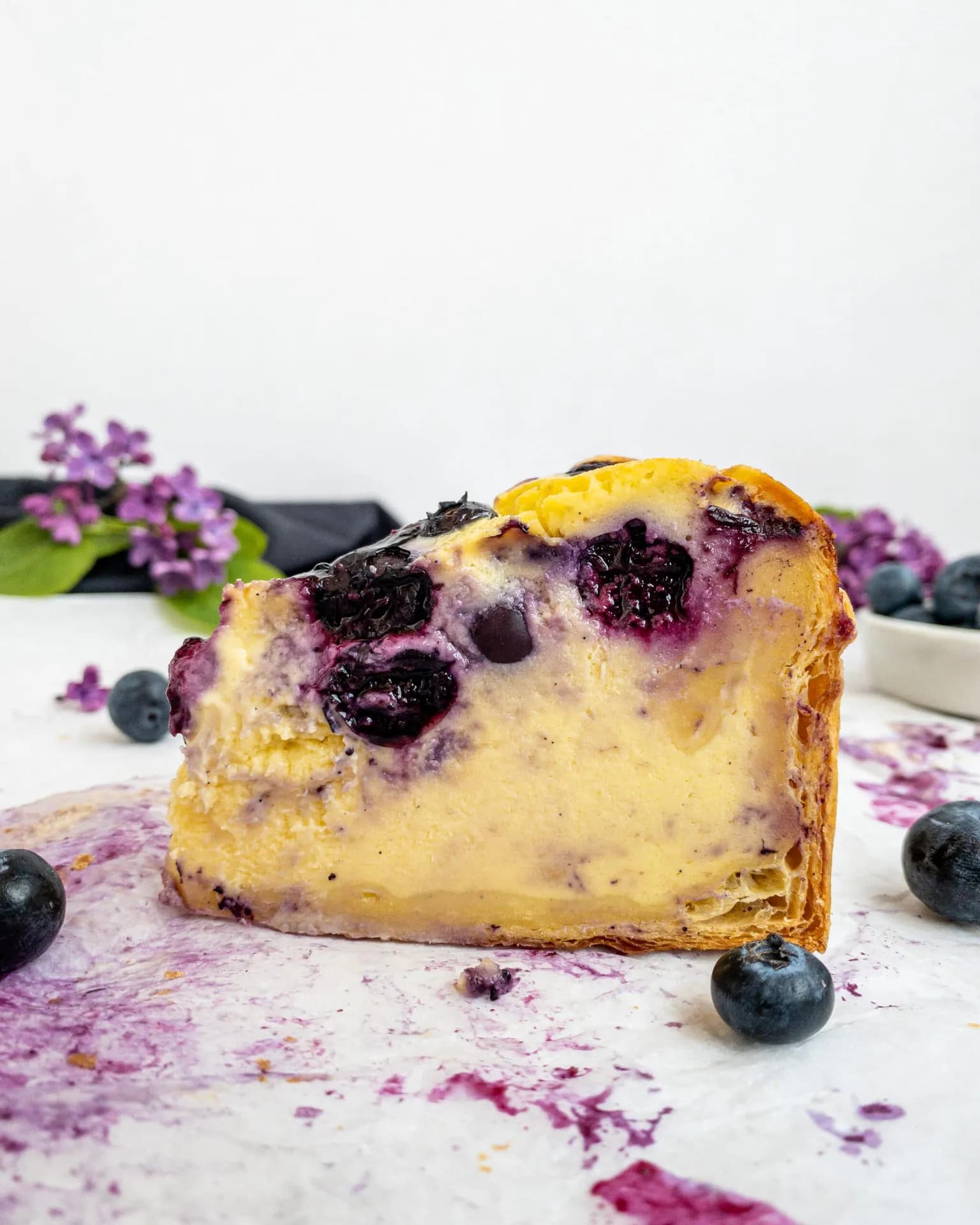Cheesecake in foitaj cu afine