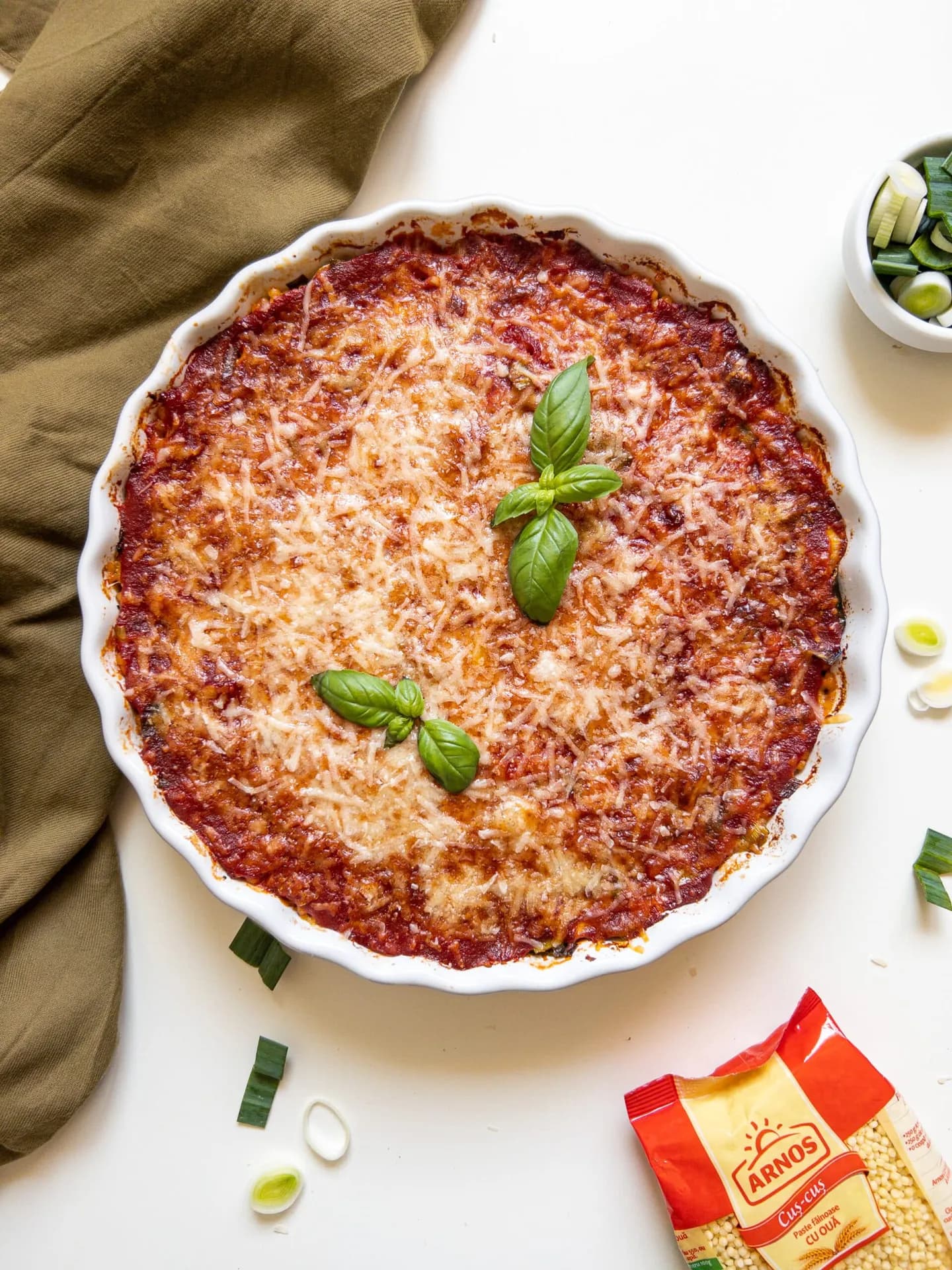Tarta cu praz si couscous