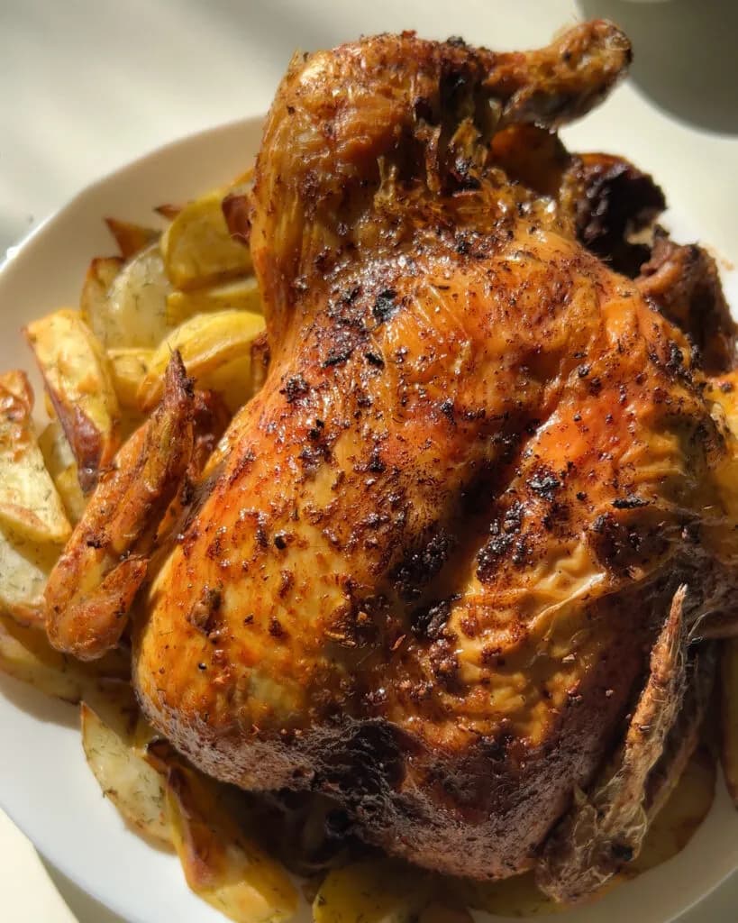 pui intreg la airfryer