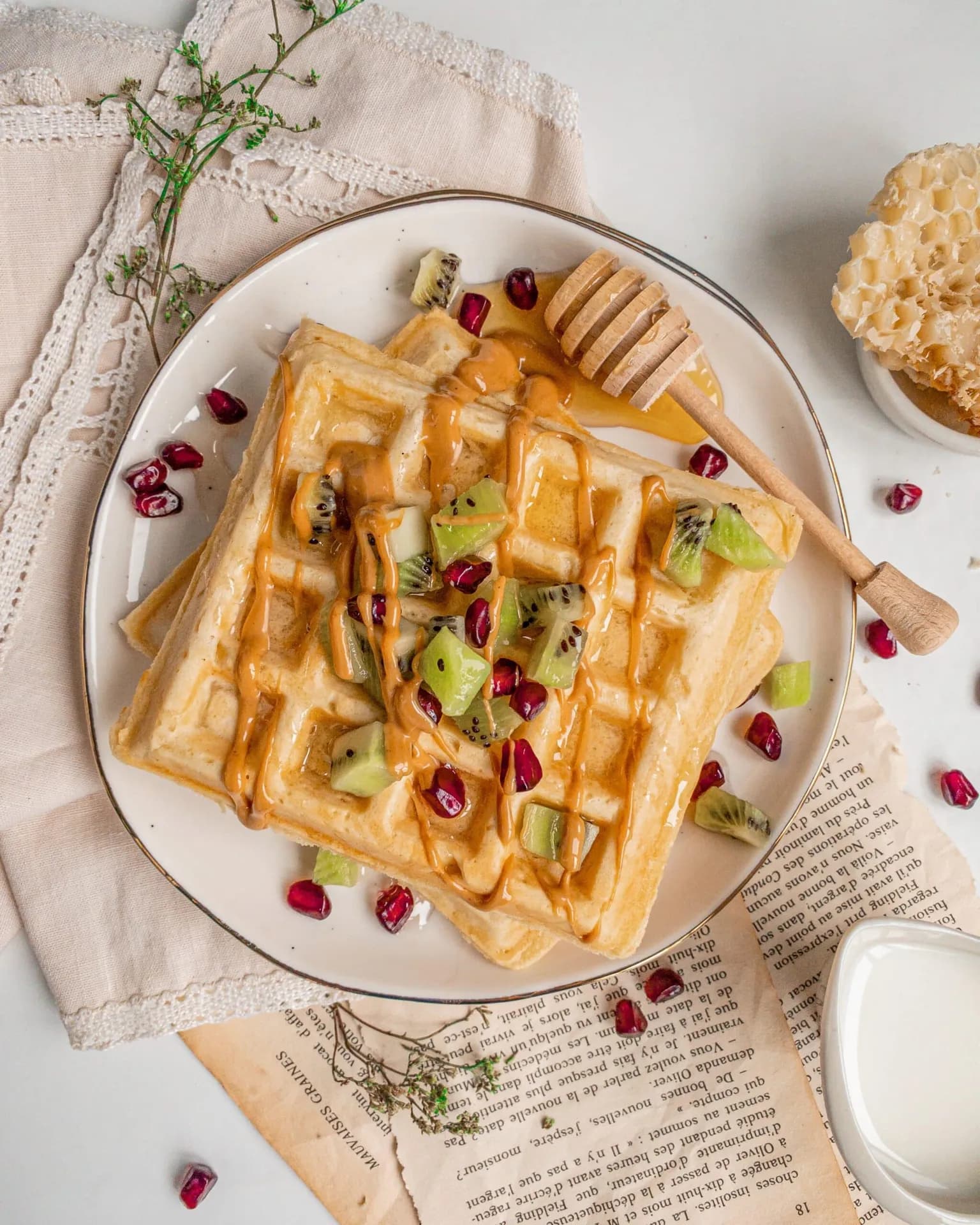 Waffles cu chefir